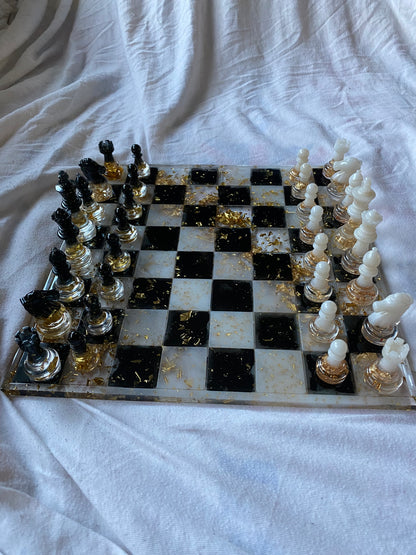 ♟️ Échiquier en Résine – Édition Spéciale Octobre Rose (Pièce Unique)