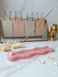 Porte-Encens Artisanal "Ondulation" – Résine Époxy Haute Brillance